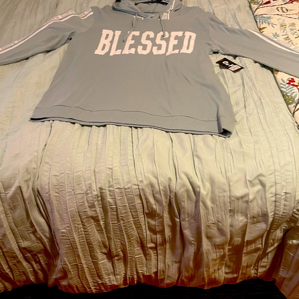 Blessed pullover with hood